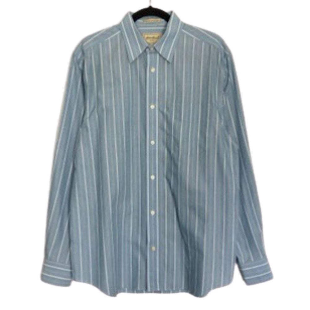 Eddie Bauer Striped Button Up Wrinkle Resistant